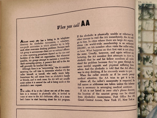 Good Housekeeping - When You Call AA - September 1957 Recovery Collectibles