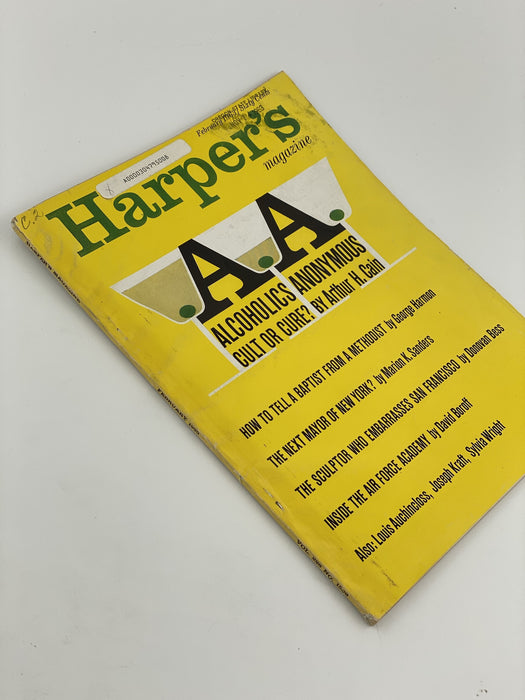Harper’s Magazine - Alcoholics Anonymous: Cult or Cure? - February 1963 Recovery Collectibles
