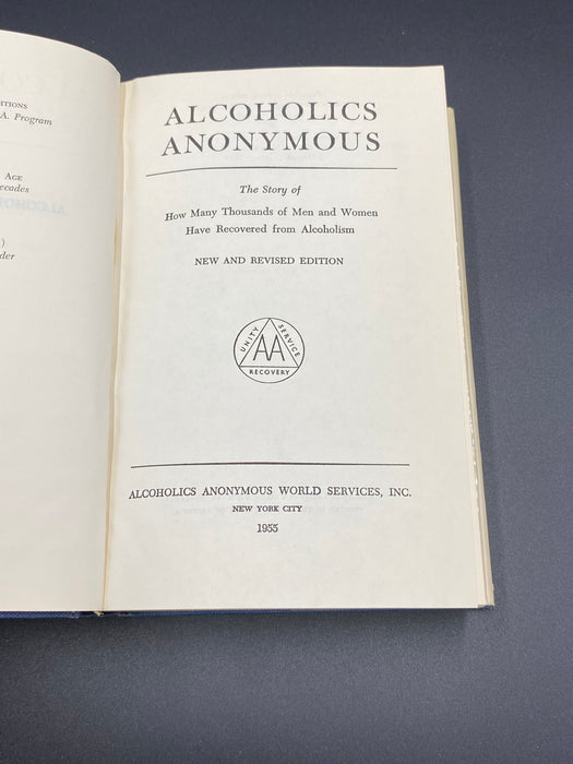 Alcoholics Anonymous Second Edition 15th Printing - 1973 ODJ Recovery Collectibles