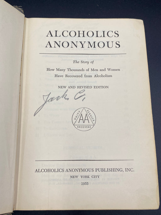 Alcoholics Anonymous 2nd Edition First Printing Big Book - 1955 Recovery Collectibles