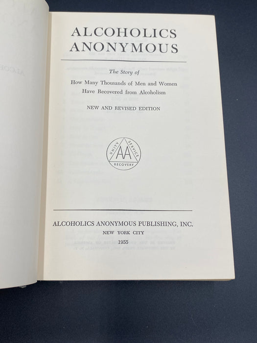 Alcoholics Anonymous 2nd Edition 2nd Printing - 1955 Recovery Collectibles