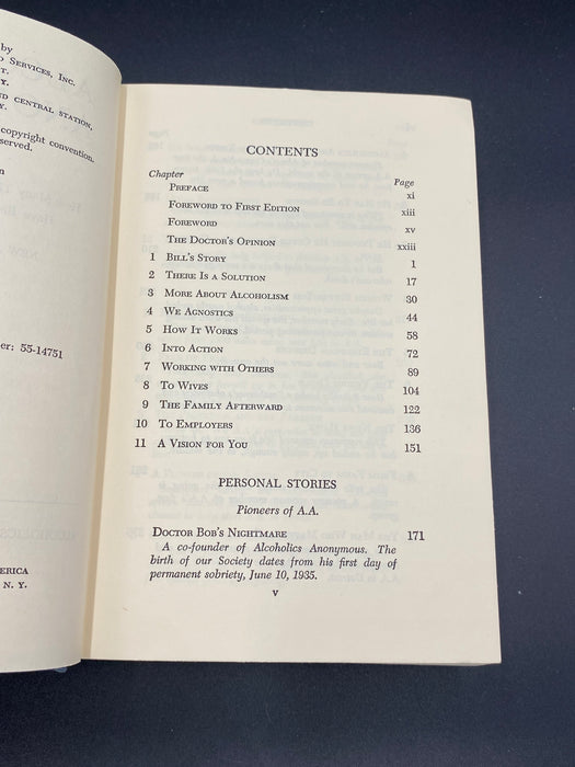 Alcoholics Anonymous 2nd Edition 8th Printing - 1966 Recovery Collectibles