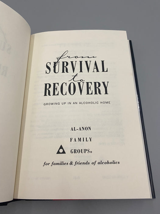 From Survival to Recovery - Growing Up in an Alcoholic Home - 1st Printing 1994 Recovery Collectibles