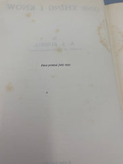 One Thing I Know by A.J. Russell - First Printing 1933 Recovery Collectibles