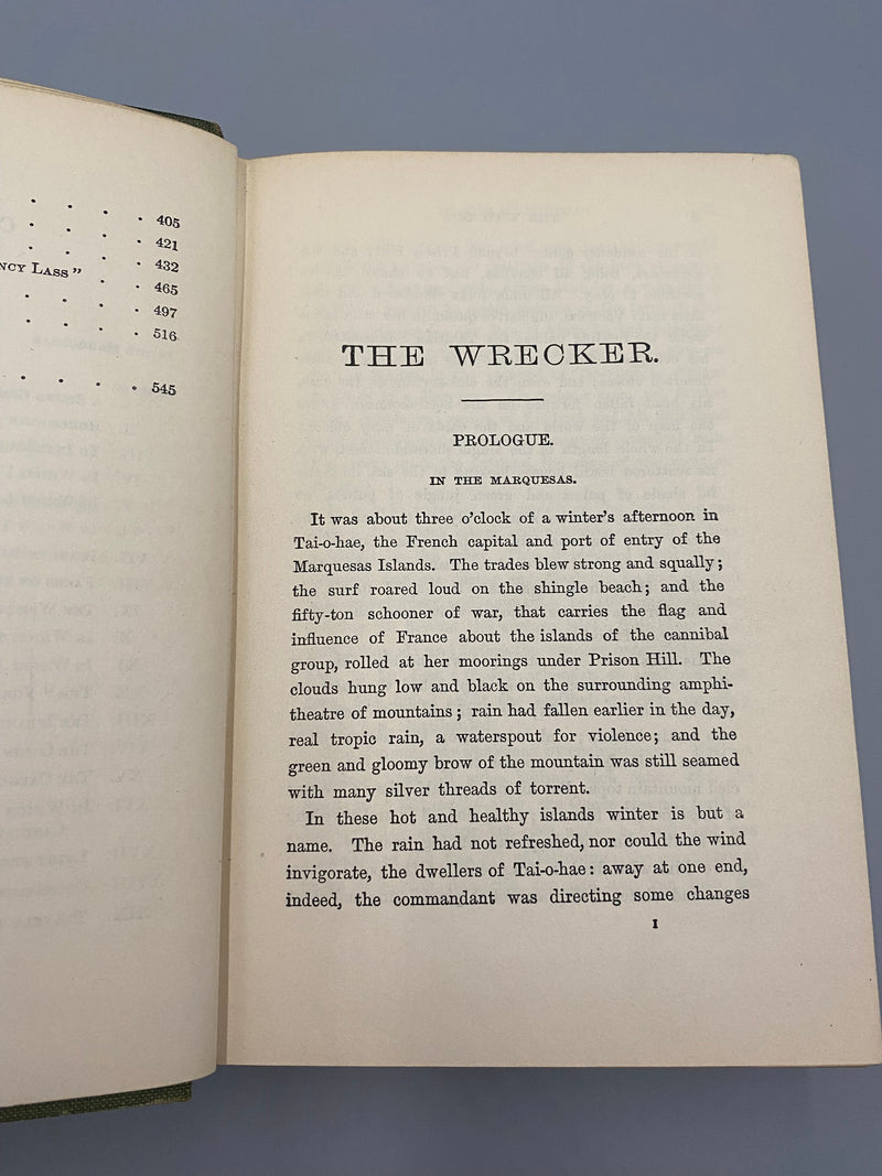 The Wrecker, Robert Louis Stevenson and Lloyd Osbourne - 1891 Recovery Collectibles