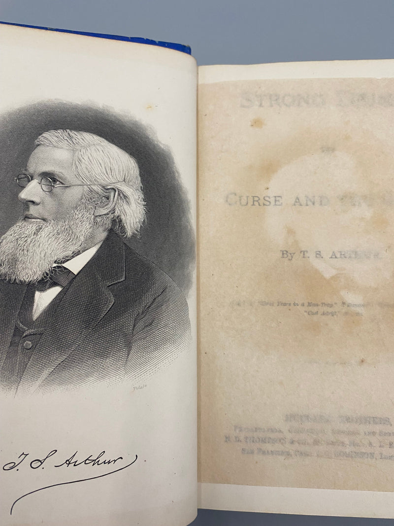 Grappling with the Monster or Strong Drink: The Curse and the Cure, by T.S. Arthur - 1877 Recovery Collectibles