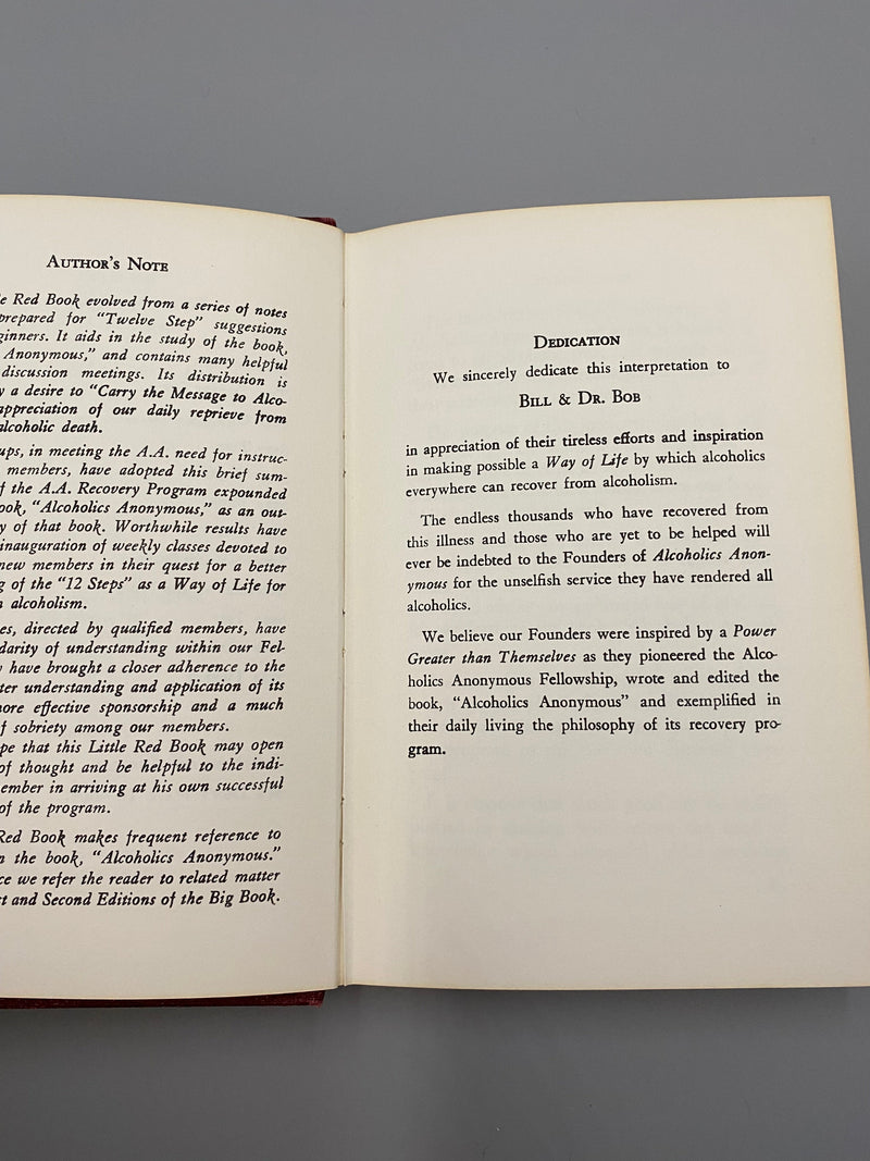 The Little Red Book: An Interpretation Of The Twelve Steps of the Alcoholics Anonymous Program - 24th Printing 1970 Recovery Collectibles