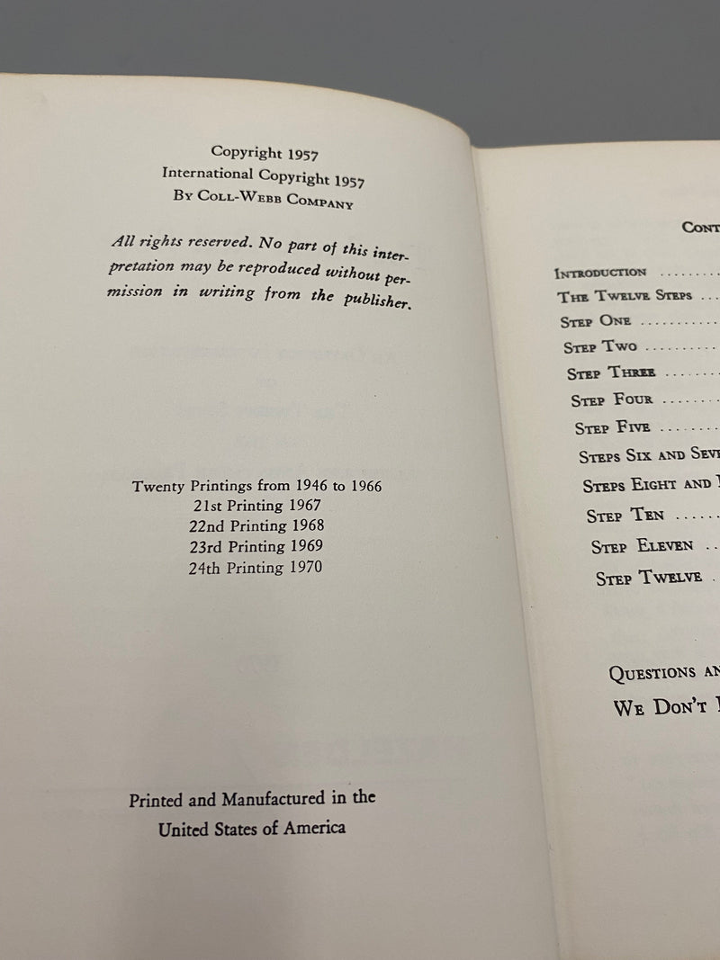 The Little Red Book: An Interpretation Of The Twelve Steps of the Alcoholics Anonymous Program - 24th Printing 1970 Recovery Collectibles