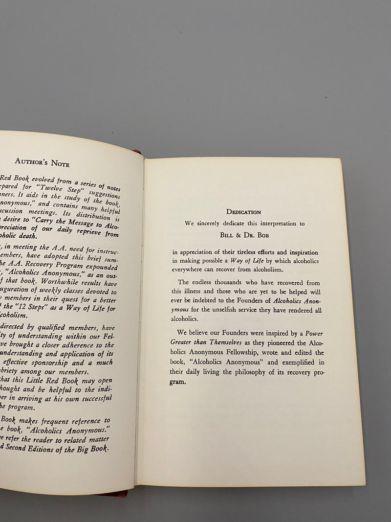 The Little Red Book: An Interpretation Of The Twelve Steps of the Alcoholics Anonymous Program - 24th Printing 1970 Recovery Collectibles