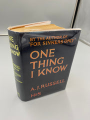 One Thing I Know by A.J. Russell - First Printing 1933 Recovery Collectibles