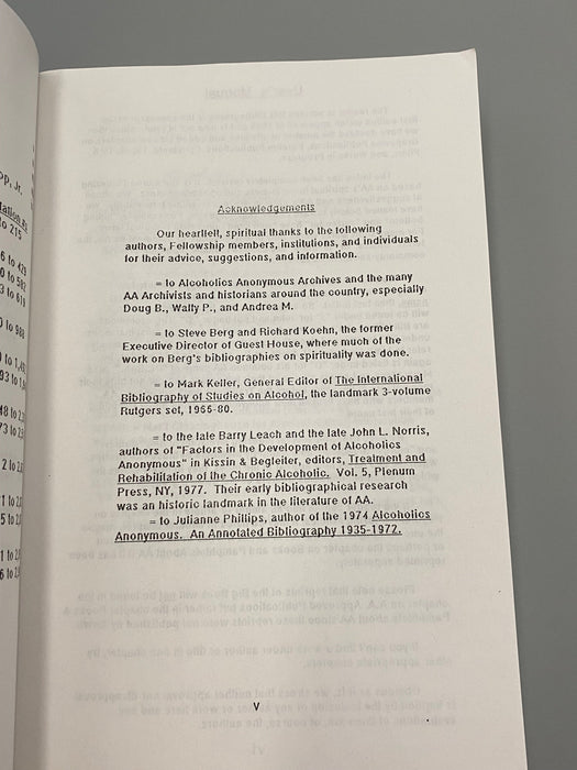 To Be Continued..... The Alcoholics Anonymous World Bibliography 1935-1994 - SIGNED by Bishop Jr. Recovery Collectibles