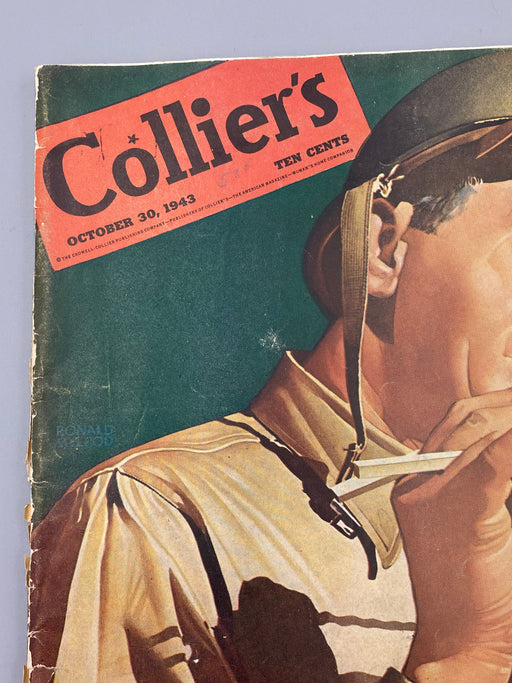 Collier’s - October 30, 1943 - Includes 'Wet and Dry School' Article Recovery Collectibles