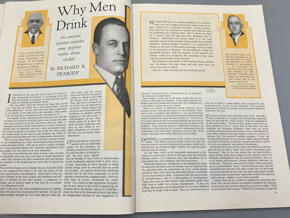 The American Magazine - Includes 'Why Men Drink' by Richard Peabody - September 1931 Recovery Collectibles