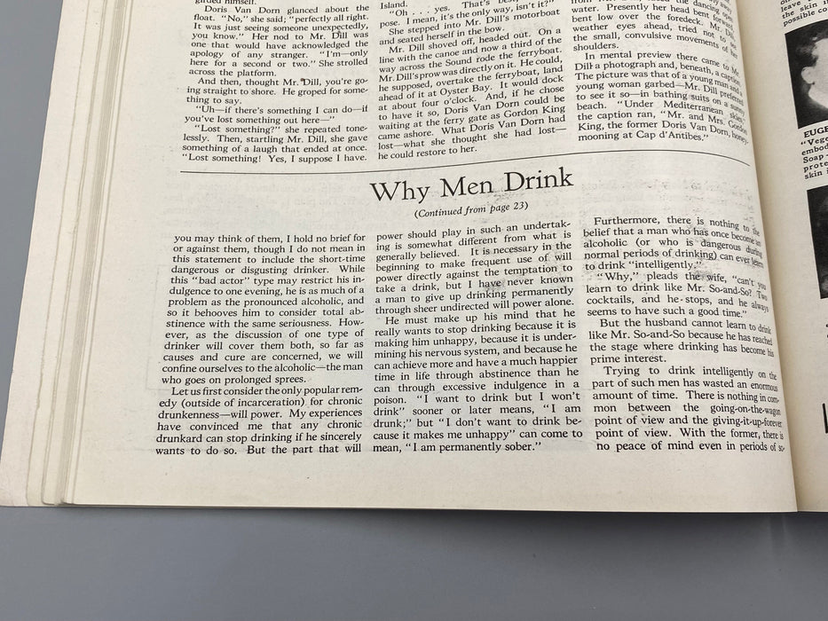 The American Magazine - Includes 'Why Men Drink' by Richard Peabody - September 1931 Recovery Collectibles