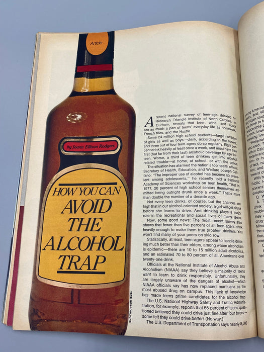 Seventeen Magazine, January 1979 - Includes 'How Not to Become and Alcoholic' Recovery Collectibles