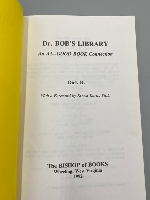 Dr. Bob's Library, By Dick B. - First Edition, 1992 Recovery Collectibles