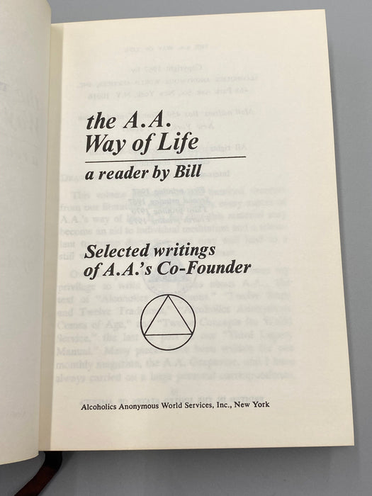 The AA Way Of Life - 4th Printing 1972, with ODJ Recovery Collectibles