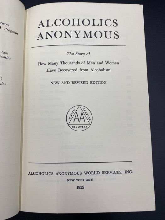 Alcoholics Anonymous 2nd Edition, 12th Printing - 1971, ODJ Recovery Collectibles