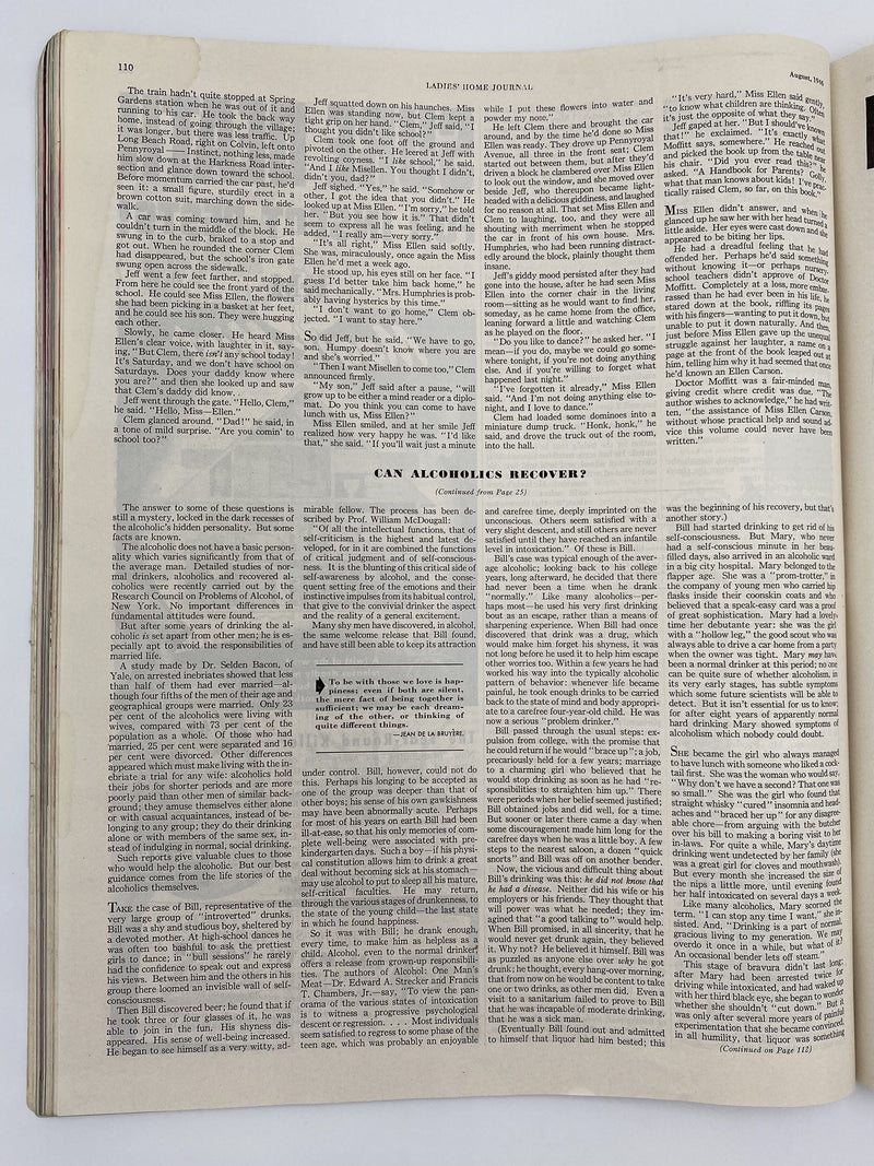 Ladies’ Home Journal - August 1946 - Can Alcoholics’ Recover? Recovery Collectibles