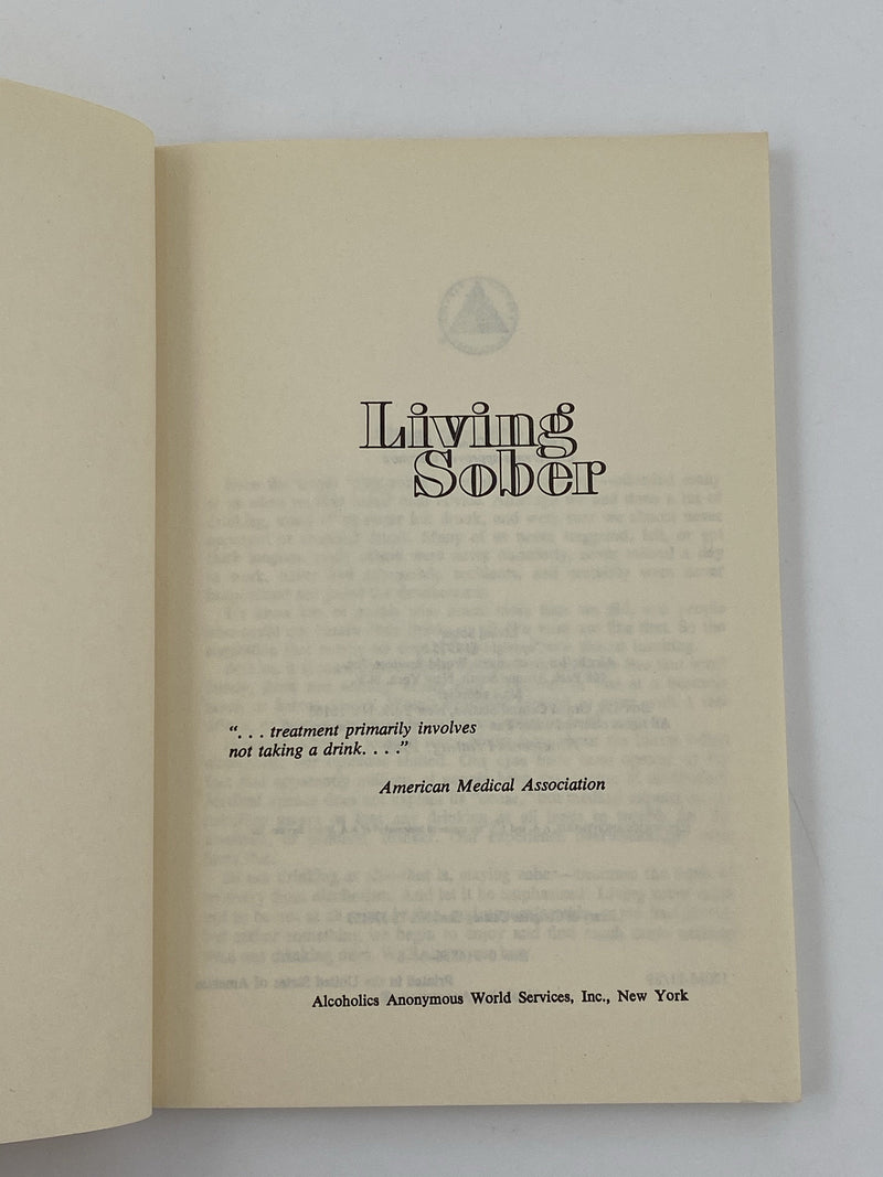 Living Sober 19th Printing 1989 Recovery Collectibles