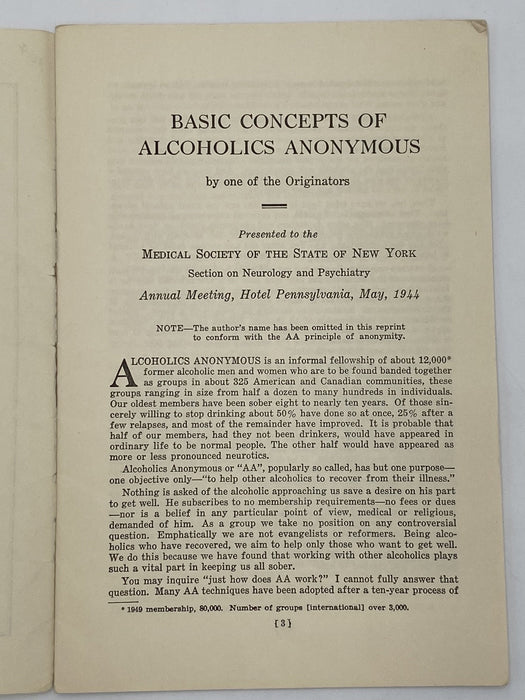Medicine Looks at Alcoholics Anonymous - 1949 Recovery Collectibles