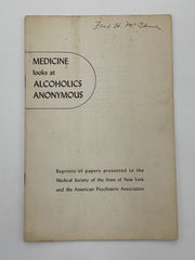 Medicine Looks at Alcoholics Anonymous - 1953 Recovery Collectibles
