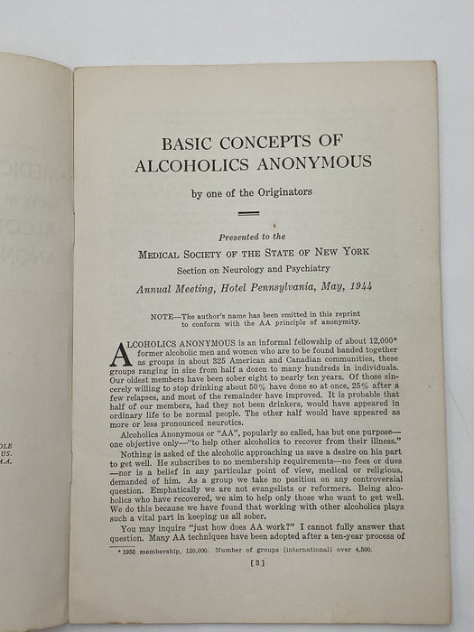 Medicine Looks at Alcoholics Anonymous - 1953 Recovery Collectibles