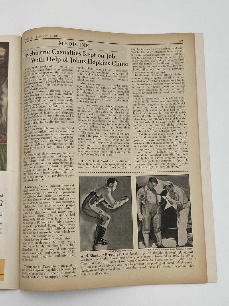 Newsweek - Johns Hopkins - January 1945 Recovery Collectibles