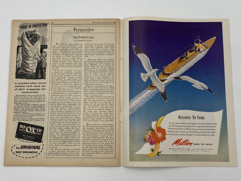 Newsweek - Johns Hopkins - January 1945 Recovery Collectibles