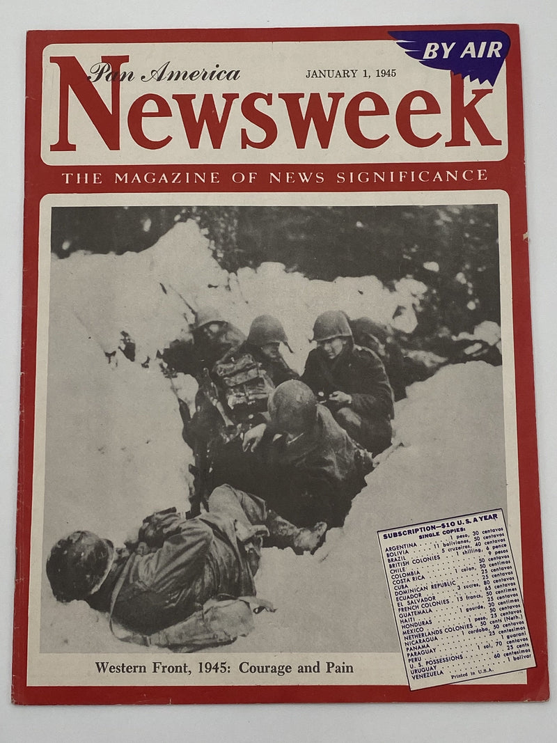 Newsweek By Air - Johns Hopkins - January 1945 Recovery Collectibles