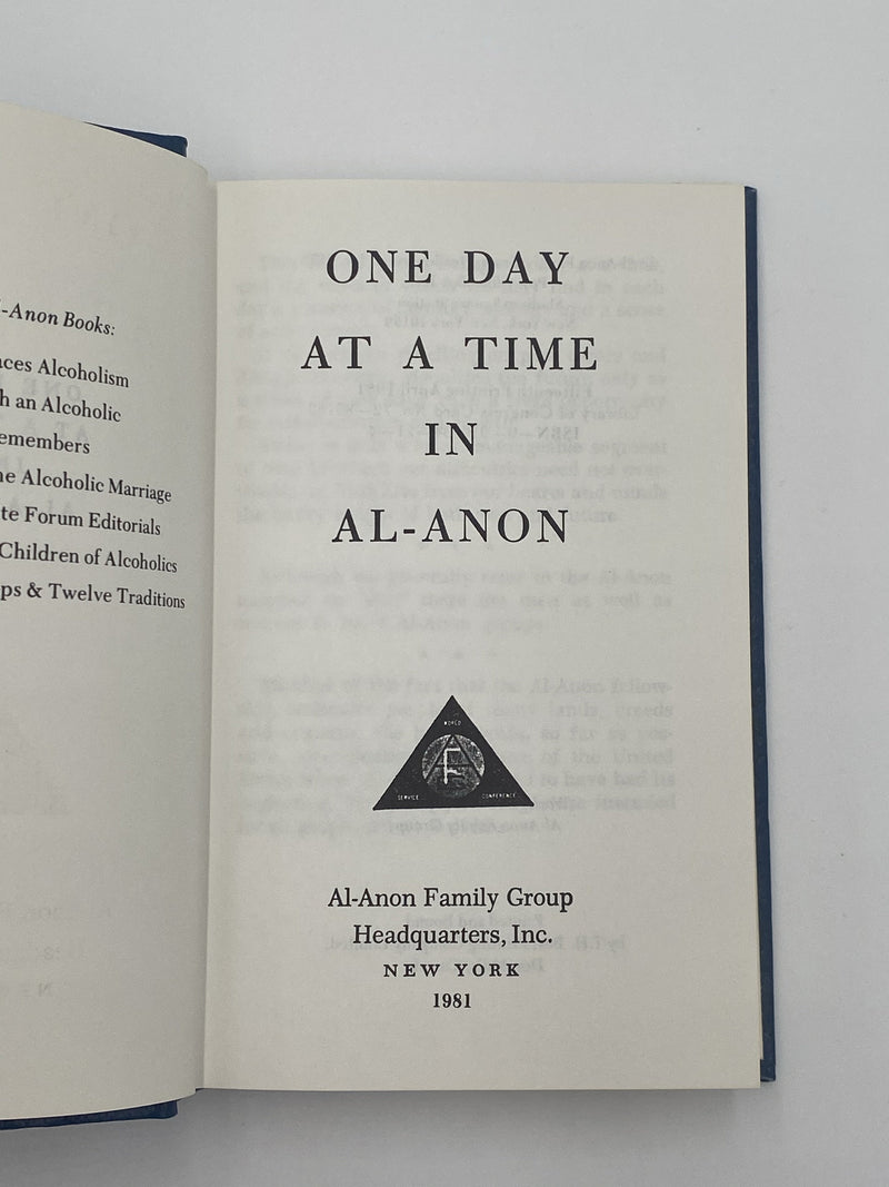 One Day At A Time In Al-Anon - 1981 Recovery Collectibles