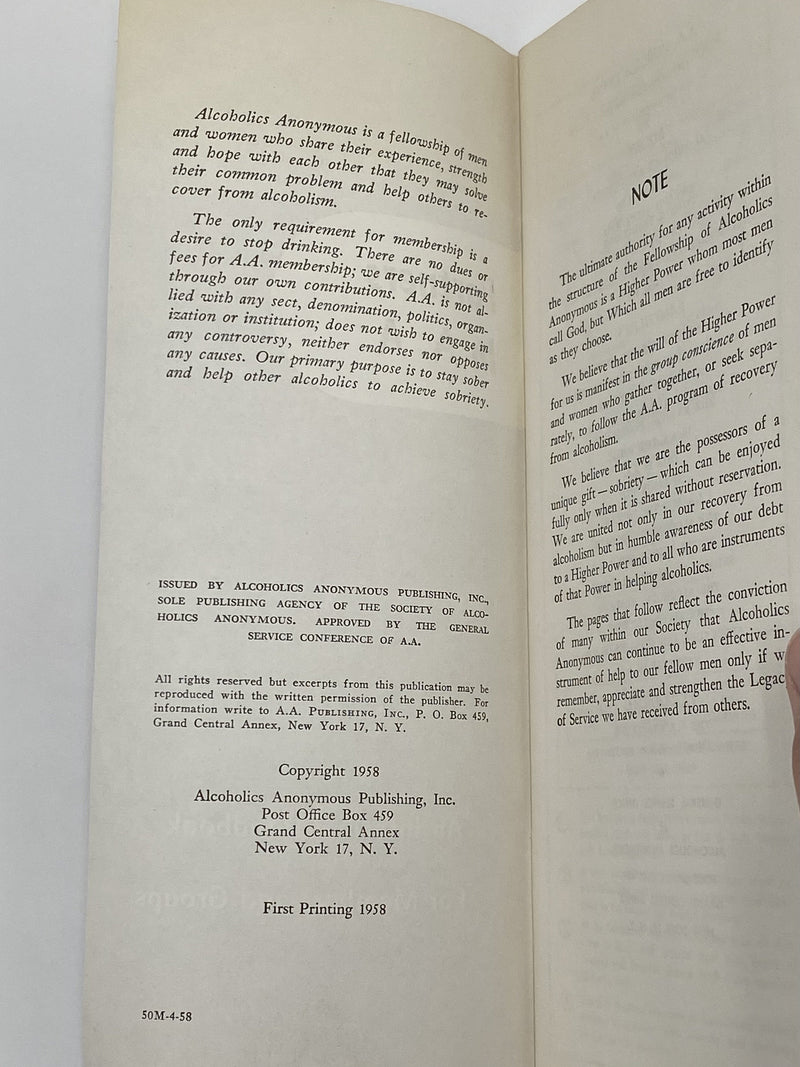 Partners in A.A. - 1958 First Printing Pamphlet Paul Henke