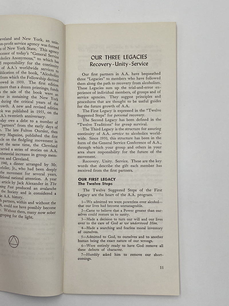 Partners in A.A. - 1958 First Printing Pamphlet Paul Henke