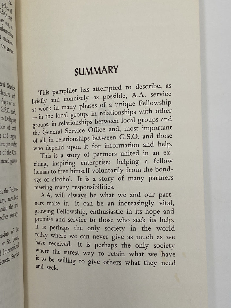 Partners in A.A. - 1958 First Printing Pamphlet Paul Henke