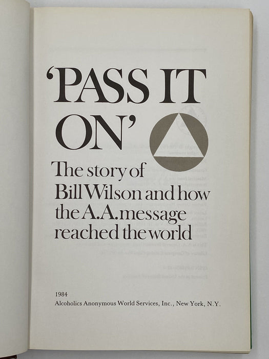 Pass It On - First Printing - 1984 - ODJ David Shaw