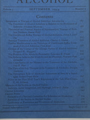 Quarterly Journal of Studies on Alcohol - September 1944 Recovery Collectibles