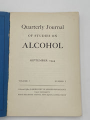 Quarterly Journal of Studies on Alcohol - September 1944 Recovery Collectibles