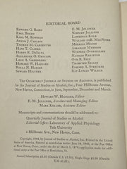 Quarterly Journal of Studies on Alcohol - September 1944 Recovery Collectibles