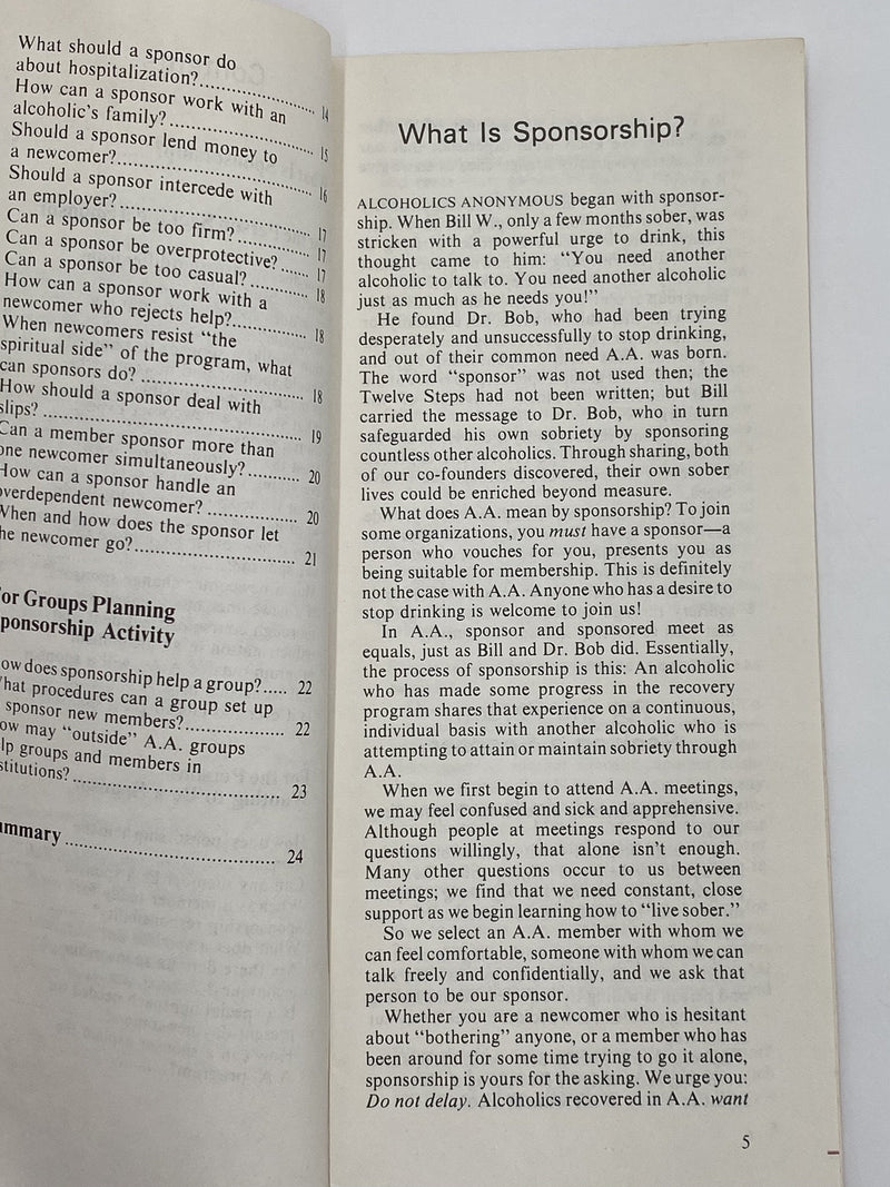 Questions and Answers on Sponsorship - 1982 Recovery Collectibles