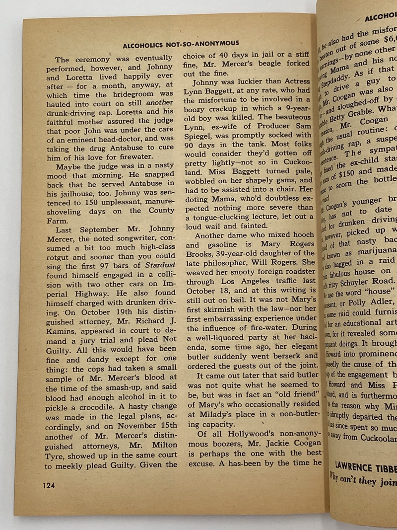 Rave Magazine - Alcoholics Not-So-Anonymous- March 1955 Recovery Collectibles