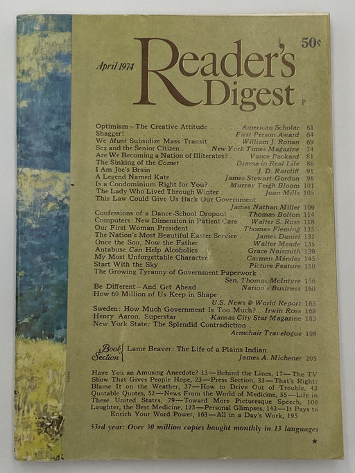Reader’s Digest - Antabuse Can Help Alcoholics - April 1974 Recovery Collectibles