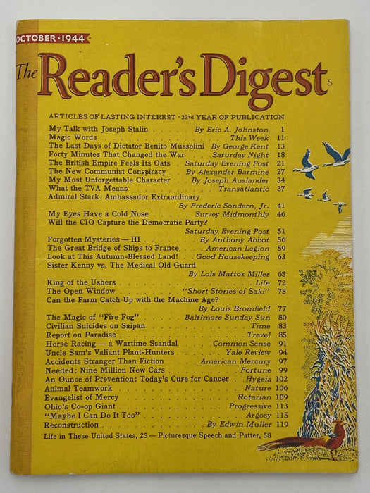 Reader’s Digest - Maybe I Can Do It Too - October 1944 Recovery Collectibles