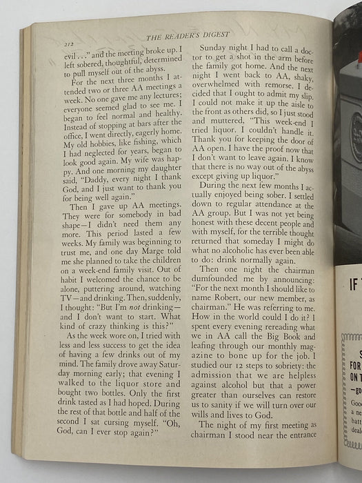 Reader’s Digest - My Name is Robert, I am an Alcoholic - November 1959 Recovery Collectibles