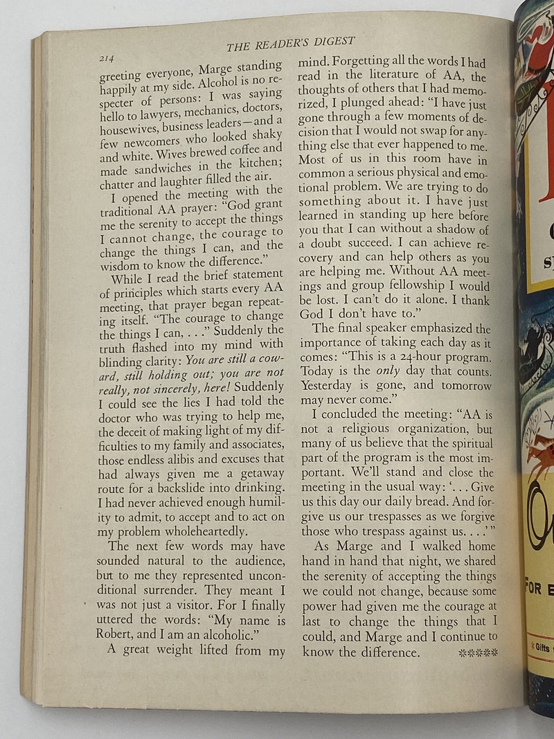 Reader’s Digest - My Name is Robert, I am an Alcoholic - November 1959 Recovery Collectibles