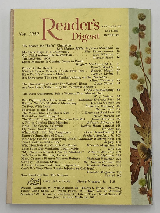 Reader’s Digest - My Name is Robert, I am an Alcoholic - November 1959 Recovery Collectibles