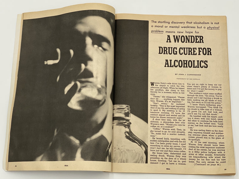 Real Magazine - A Wonder Drug Cure For Alcoholics - June 1963 Recovery Collectibles