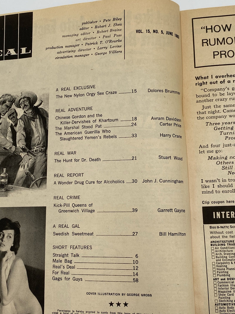 Real Magazine - A Wonder Drug Cure For Alcoholics - June 1963 Recovery Collectibles