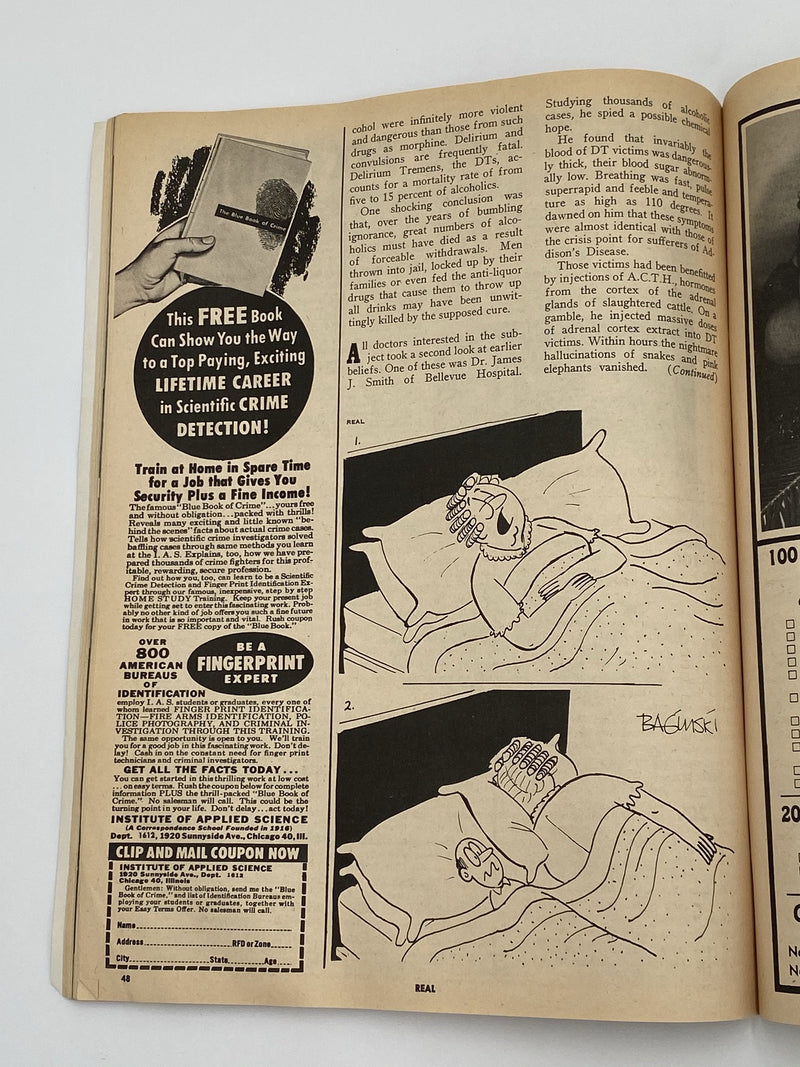 Real Magazine - A Wonder Drug Cure For Alcoholics - June 1963 Recovery Collectibles