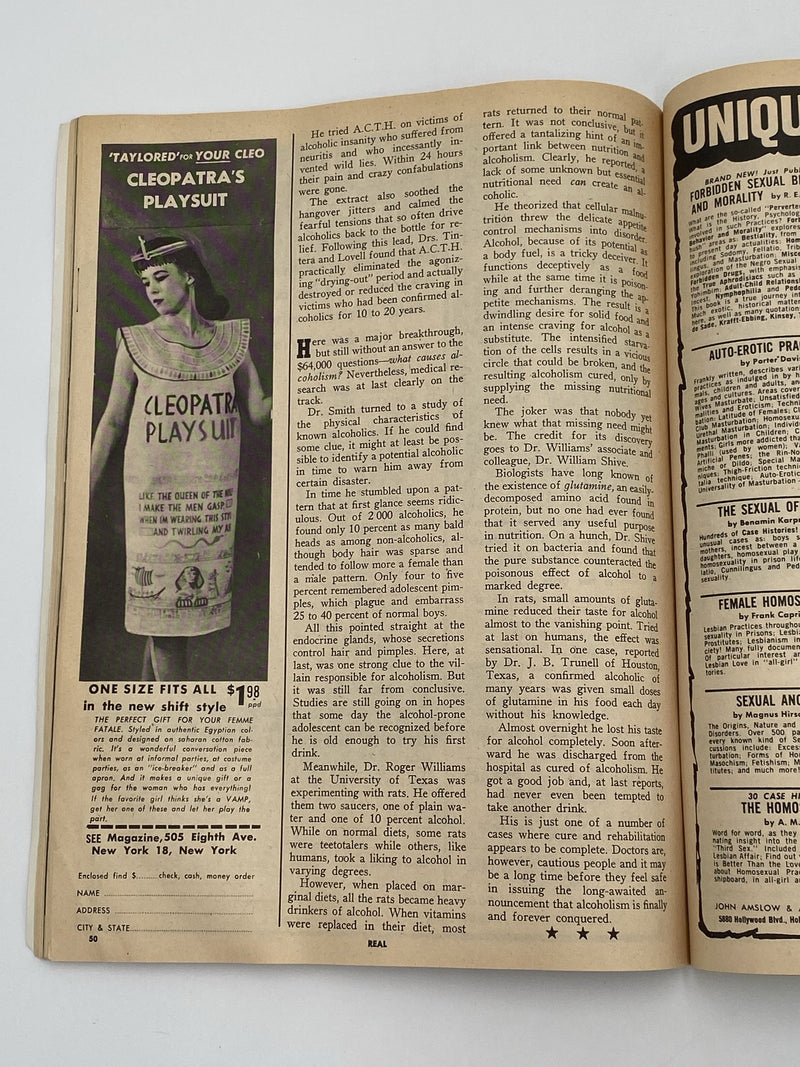 Real Magazine - A Wonder Drug Cure For Alcoholics - June 1963 Recovery Collectibles
