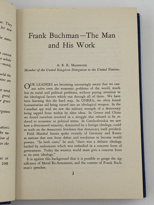 Remaking The World - Frank N. D. Buchman - 1949 Recovery Collectibles